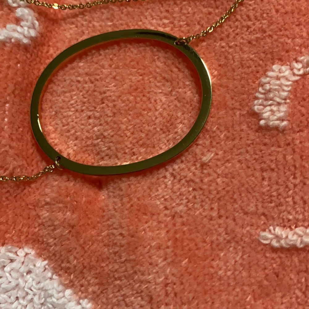 JONESY WOOD Gold Initial “O” Necklace